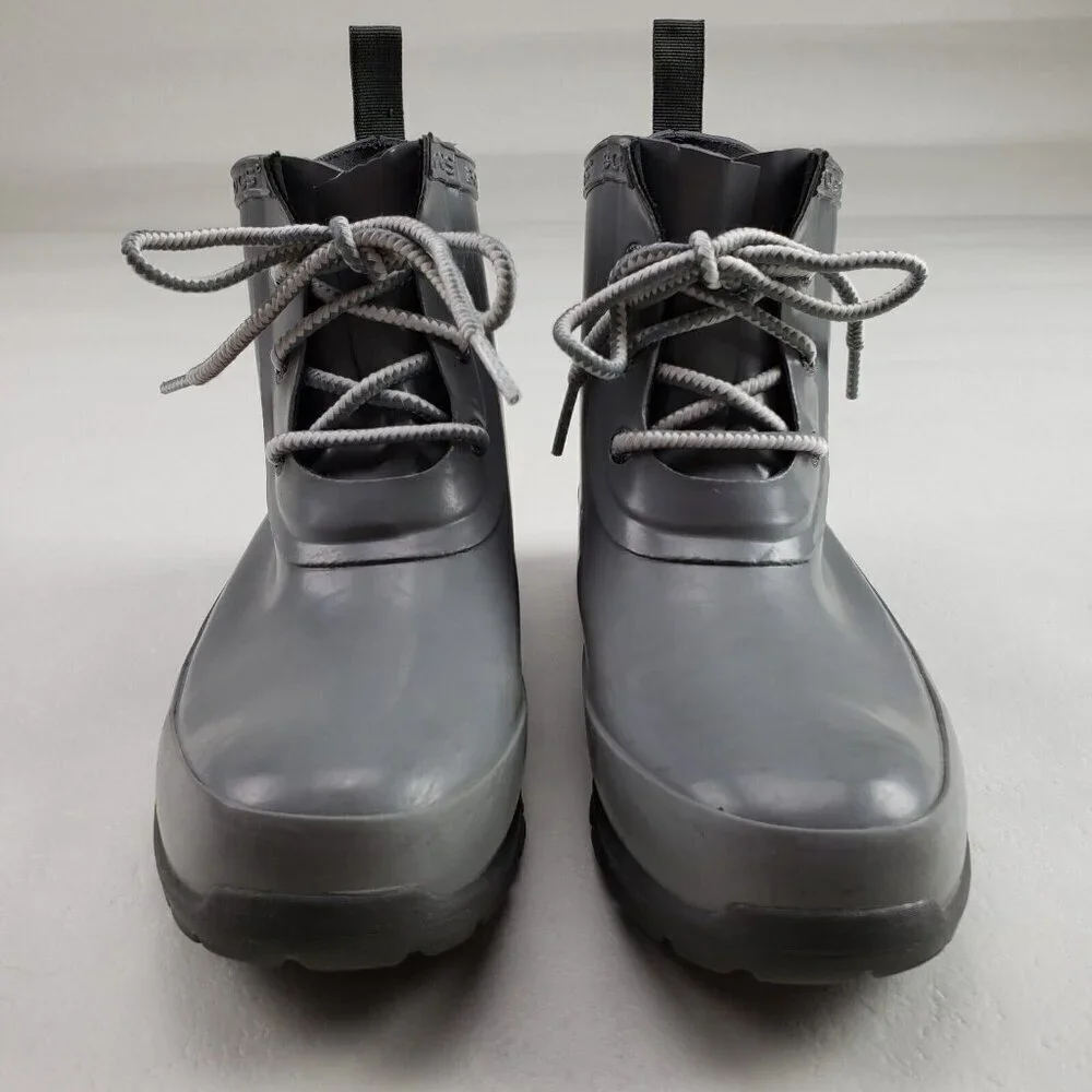 Bogs Amanda Chukka Rain Boot Womens 6 Gray Lace Up Rubber Waterproof Ankle